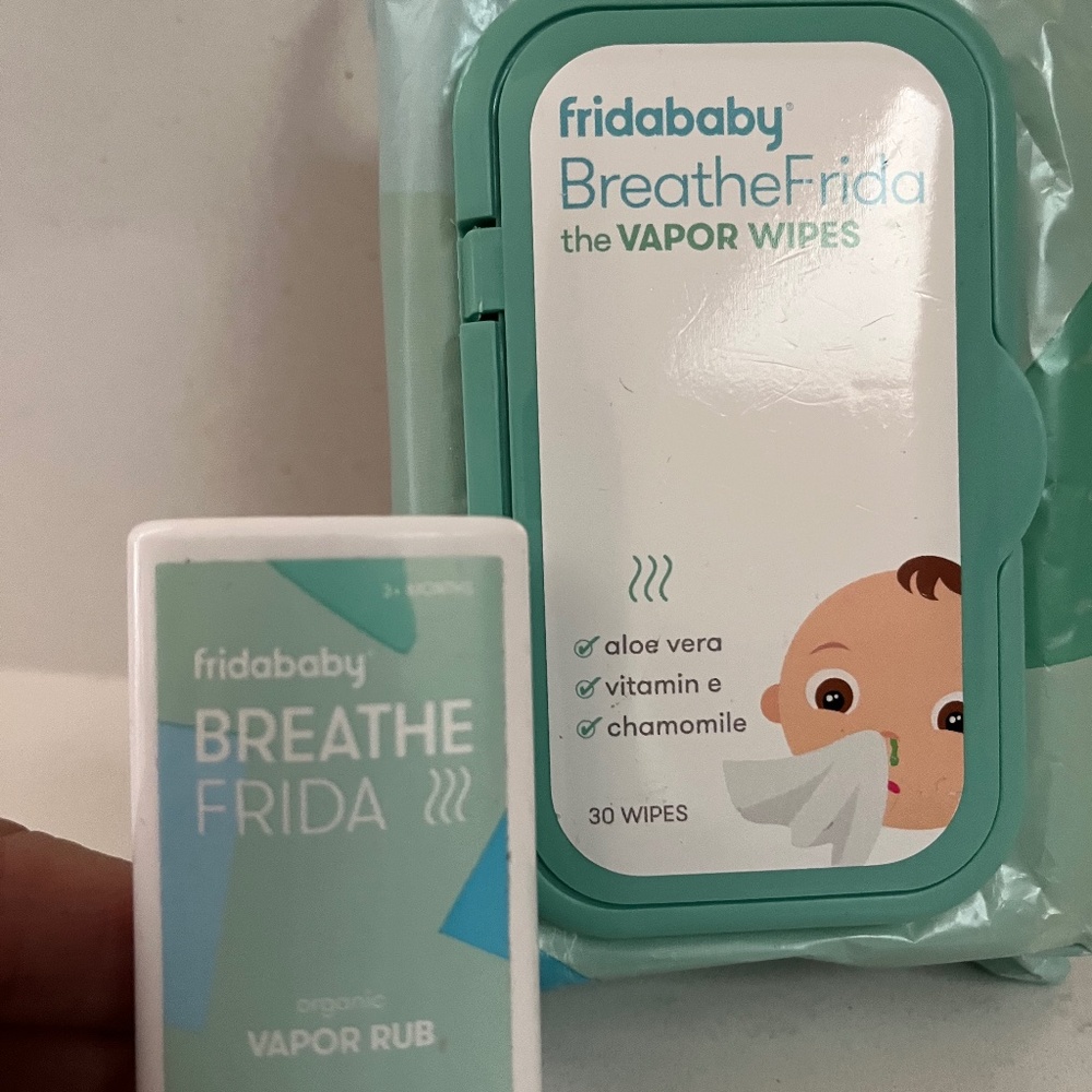 FridaBaby breathfrida vapor Wipes & Frida vapor rub 2pc set NEW, fridababy vapor